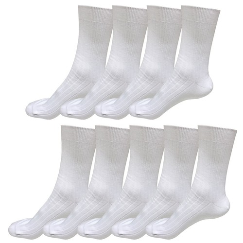 9 pairs 98% Cotton Mens Comfortable Casual Crew Dress Socks Mid Calf Size 9-11 - Picture 8 of 19