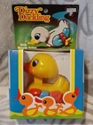 Vtg Plastic Dizzy Duckling Duck Swimming Key Wind-Up Toy 1970s Nos New Hong Kong