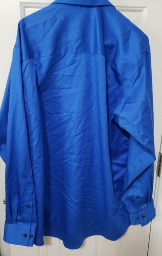 Men's Kenneth Cole Reaction Button Up Regular Fit Dress Shirt Sz 16.5 34/35 Blue - Picture 7 of 11