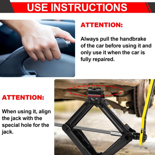 2 Ton Scissor Jack Handle Crank Tool For Car Van Garage Tire Wheel Quick Change - Picture 9 of 13