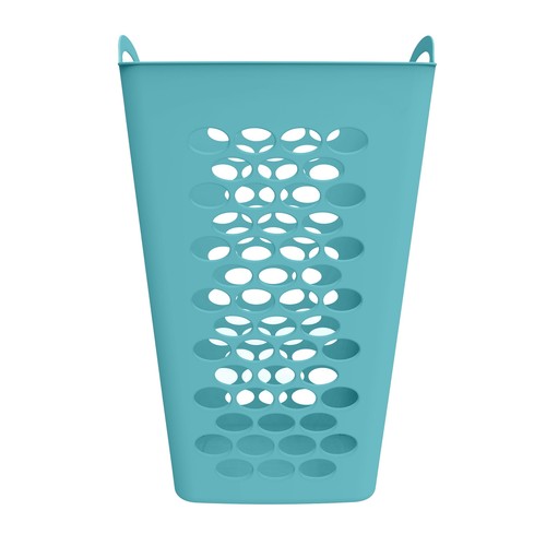 Flexible Plastic Square Laundry Hamper, 3 Pack, Teal - Picture 10 of 17