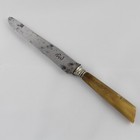 ⚜Altes MESSER Butterdose Griff Horn gepunzt PARIS Frankreich um 1890 S.19⚜