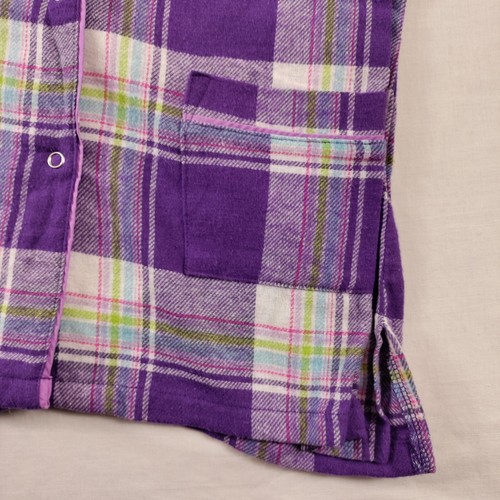 jenni by jennifer moore Pajama Top Grape Plaid 100% Cotton Sz M NWT - Picture 9 of 19