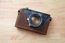 Genuine Leather Handmade Camera Half Case Protective Cover for Zeiss Ikon ZM