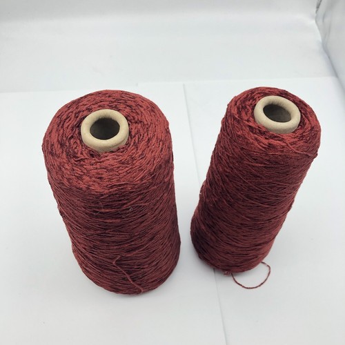 rayon chenille yarn poinsettia 2 cones one partial - Picture 2 of 10