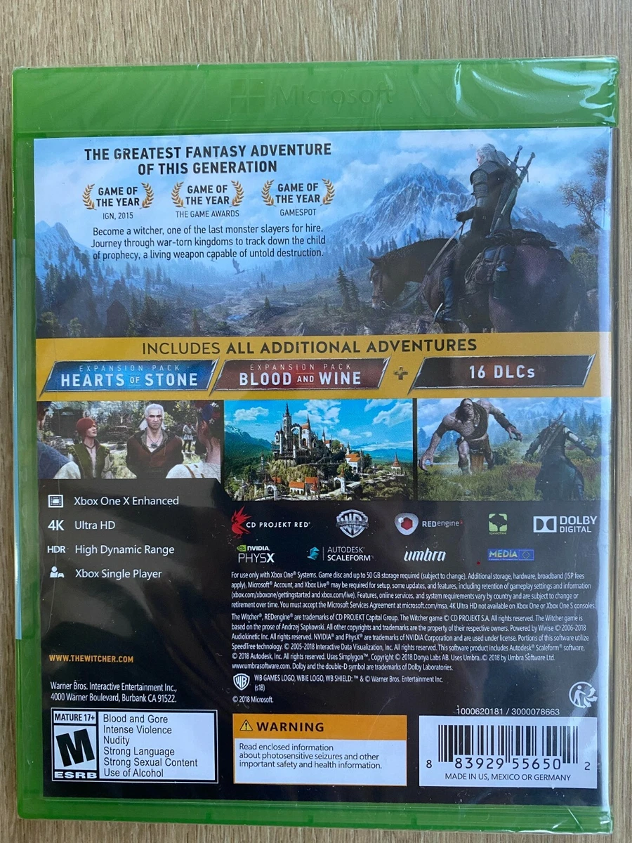 The Witcher 3 Game of the Year Edition (Xbox One)