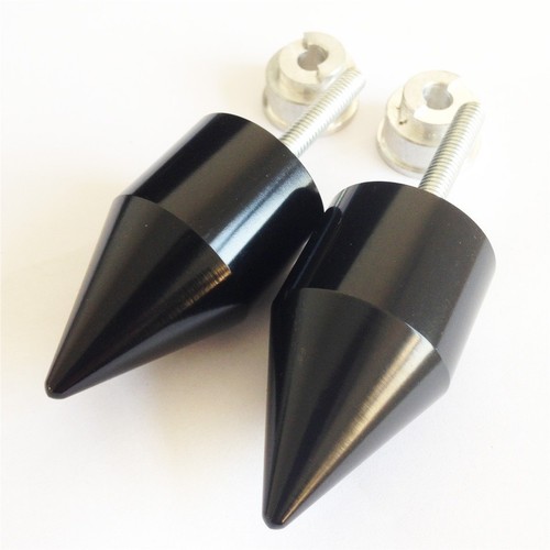 Puntas negras con extremos de barra de picos empuñadura de mano manillar tapas de extremo para Honda CBR 600RR 2003-2013 - Imagen 1 de 4