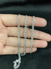 925 Sterling Silver Curb Cuban Link Chain Necklace 16 18 20 22 24 26 28 30