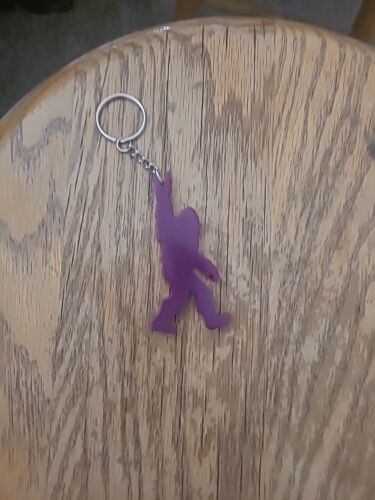 Purple Resin Bigfoot Keychain