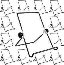 14 Pack Adjustable Wire Display Easels, Foldable Picture Frame Stand, Black Iron