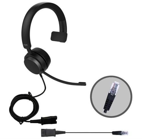 A310M Casque Filaire Monaural HD Microphone Rotatif 270° Noir - Photo 4/5