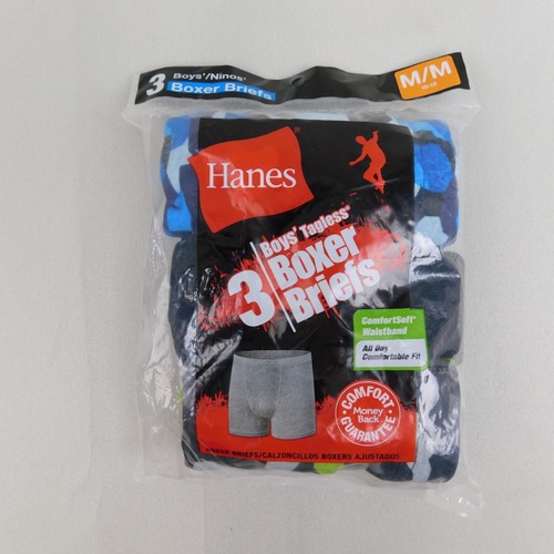 6 Pair Hanes Boy's Tagless ComfortSoft Boxer Briefs Underwear 10-12 Medium #4530 - Picture 7 of 12