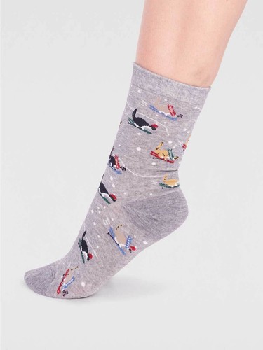 THOUGHT (BRAINTREE) GOTS BIO BAUMWOLLE DAMENSOCKEN - SKIKATZE SPW822 - BRANDNEU MIT ETIKETT - Bild 3 von 14