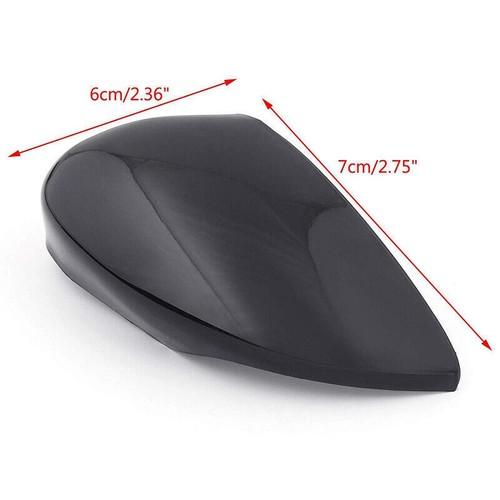 Cubierta de espejo retrovisor lateral izquierdo negro brillante para Ford Fiesta 2011-2017 borde de tapa del espejo - Imagen 3 de 8