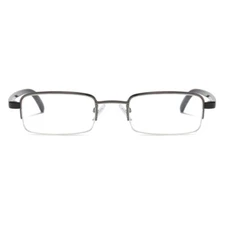 1 Pair Mens Half Frame Lightweight Rectangular Reading Glasses Classic Readers