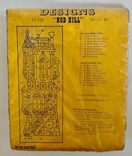 GROOVY MOD 1970's "Rug Crafters Designs" Burlap Rug Hooking Tufting Kit NEW 