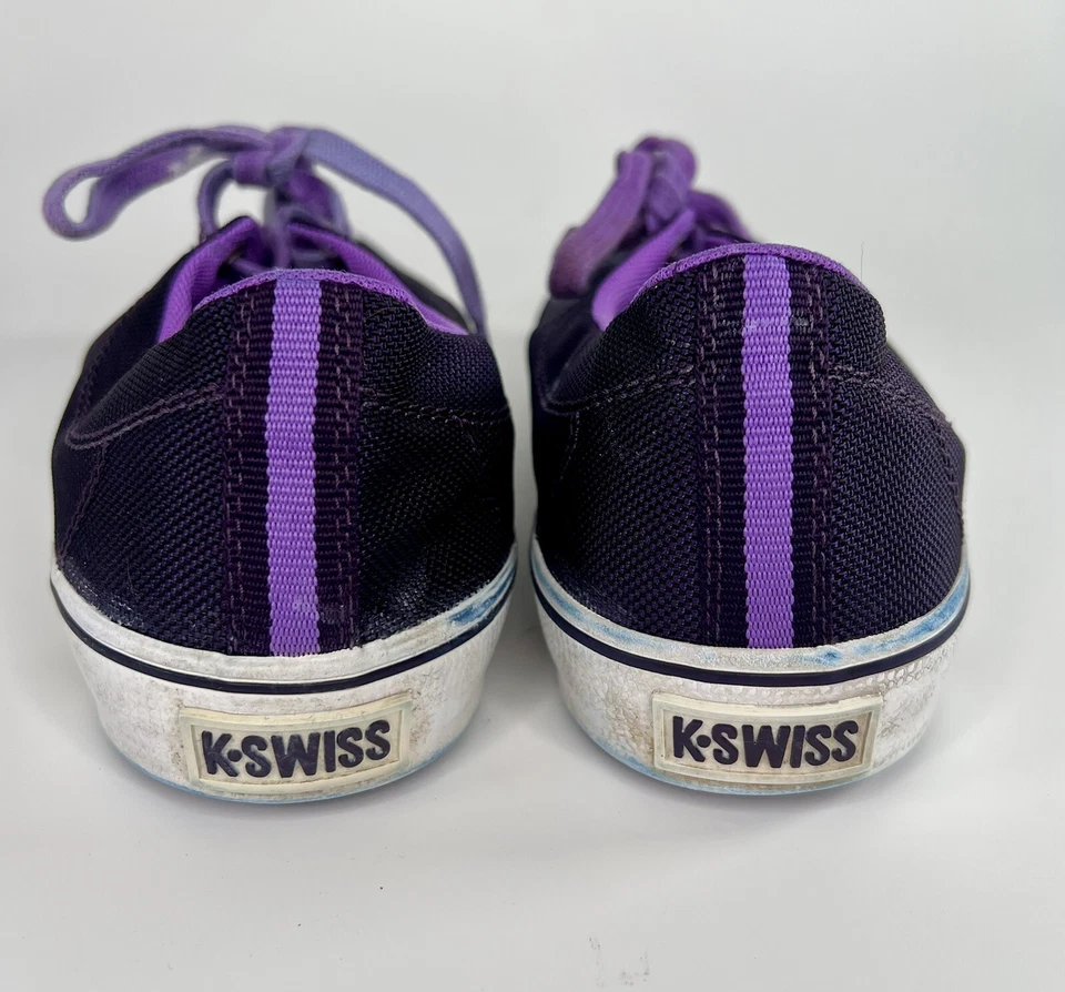 K-SWISS "LOW" BLACK /PURPLE ATHLETIC SNEAKER SHOES UNISEX MEN’S 8 WOMEN'S 9.5 . - Image 4 of 4