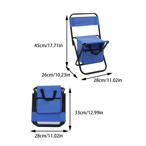 Outdoor Folding Camping Fishing Chair Stool Portable Backpack Seat Cooler Bag - Picture 10 of 16