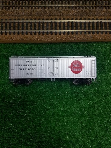 Aufgerüstetes Athearn HO Swift 40' Stecktür Holz Kühlwagen SRLX 1020 - Bild 9 von 10