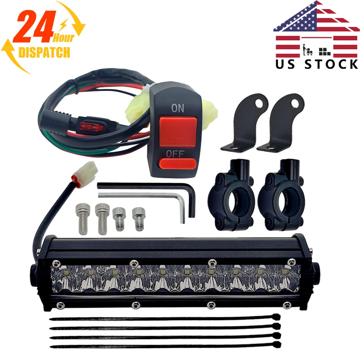 Phare Avant LED Pour Honda CRF125F/150F/230F/250L/300L/450L - 84W, 6000K, étanche IP67, Neuf