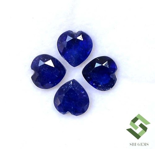 6x6 mm Natural Blue Sapphire Heart Shape Cut Lot 04 Pcs 4.46 CTS Loose Gems GF - Picture 7 of 7