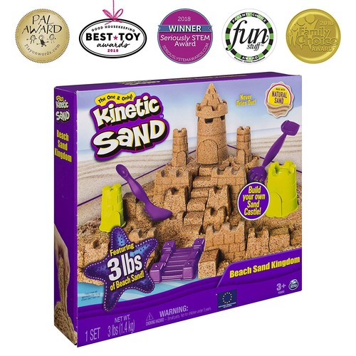Spin Master Kinetic Sand -Beach Sand Kingdom- Bonus Shimmer Sand 3 Pack - Picture 7 of 7