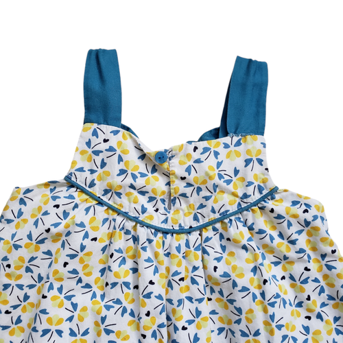 EPK France Floral Smocked Dress Girls 4 Ruffle Kids - Picture 6 of 6
