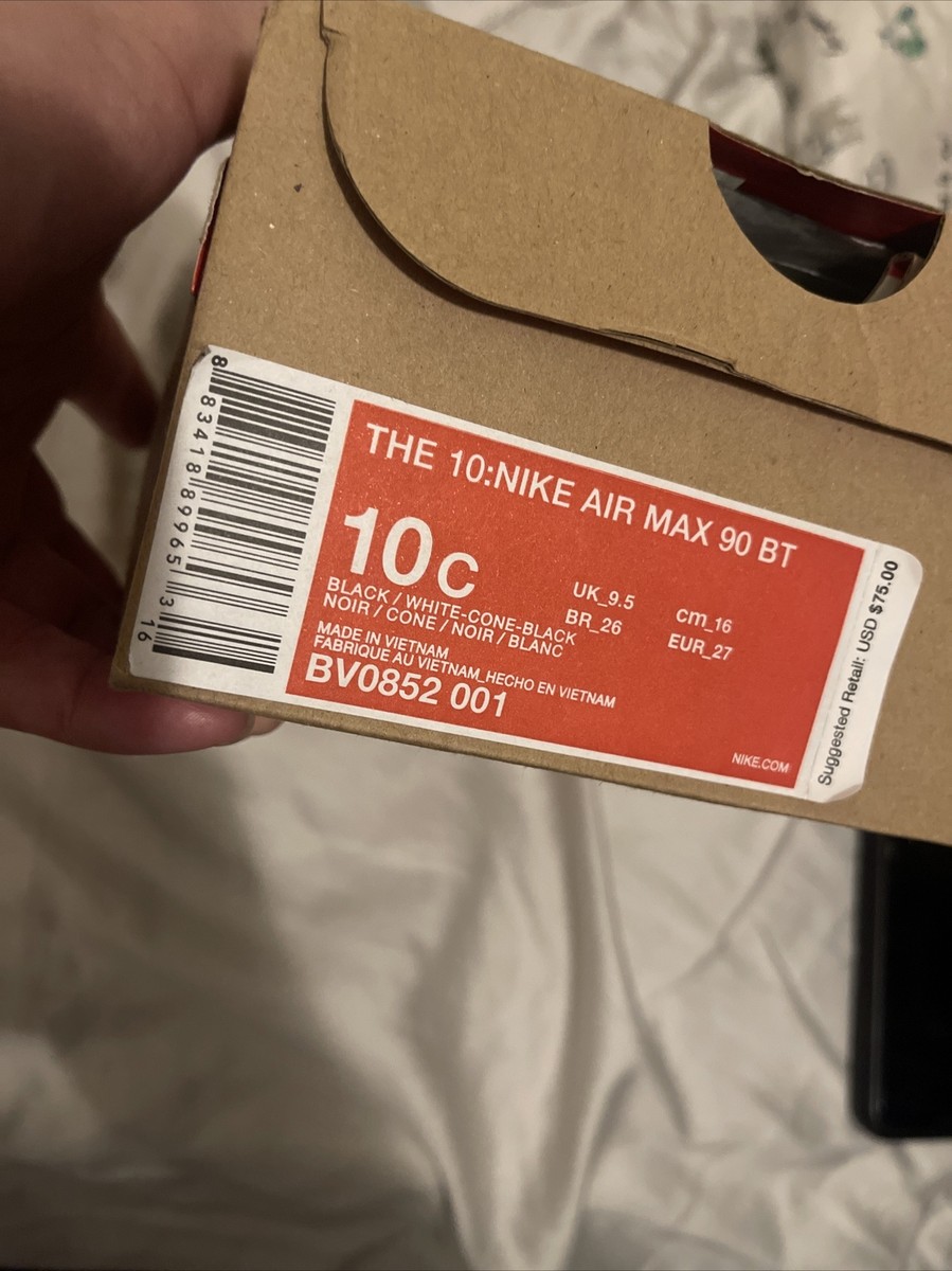 Nike Air Max 90 Off-white Black TD Size 10c | eBay