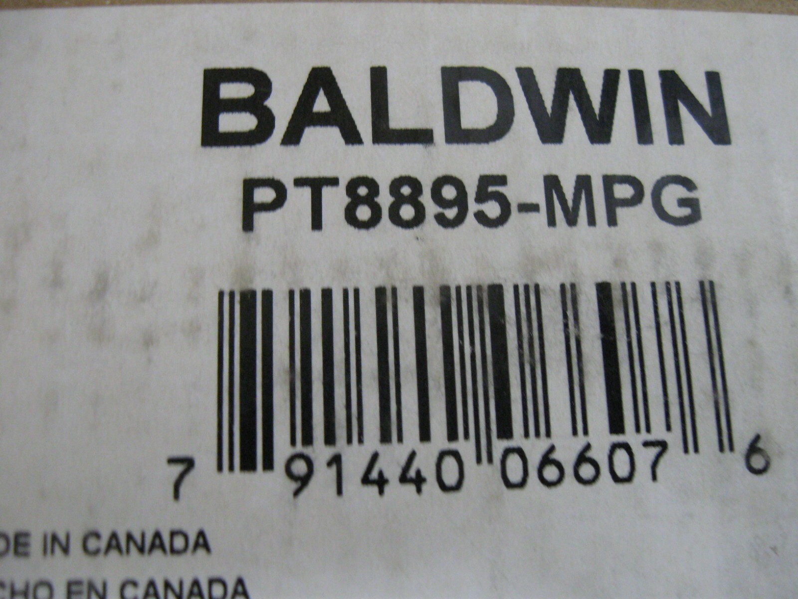 Baldwin PT8895-MPG Hydraulic Filter - Picture 2 of 2