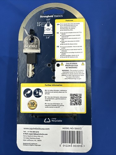 Squire Pro Max Stronghold Lock (SS65CS) NEW - Picture 2 of 2