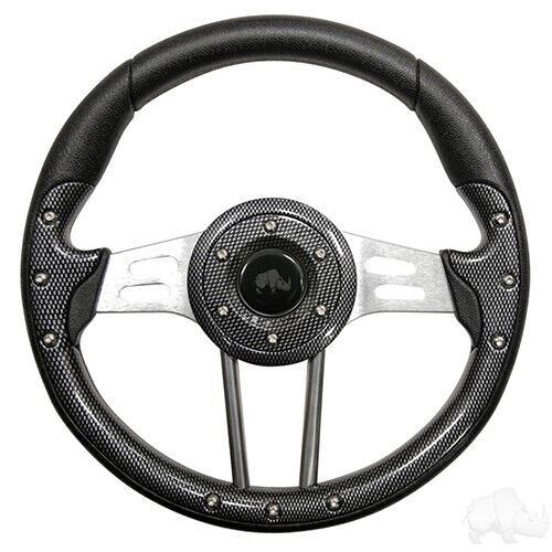Volante, Aviator 4 empuñadura de fibra de carbono/radios de aluminio cepillado 13" de diámetro - Imagen 2 de 2