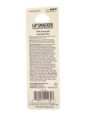 Lip Smacker PINK LEMONADE Flavored Collectible Lippenbalsam Yellow Pink Discontinued - Bild 2 von 2