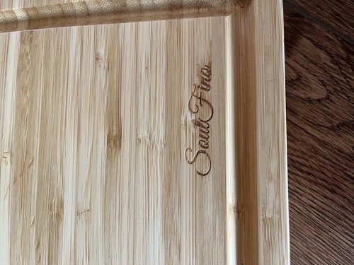 EXTRA LARGE Organic Bamboo Cutting Board & Thick Butcher Block w/Juice Groove - - Picture 4 of 10
