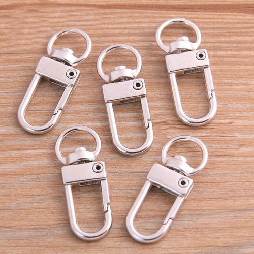 8pc Rhodium Plated Lobster Clasp Hooks For Necklace Bracelet Hook Jewelry Making - Picture 3 of 18