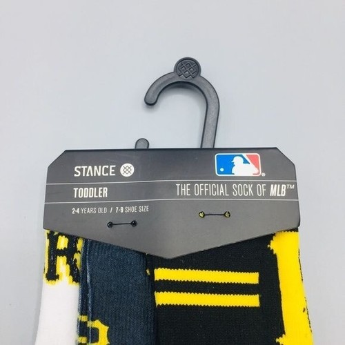 Juego de 3 calcetines Stance para niños pequeños 7-9 MLB Pittsburgh Pirates negro amarillo blanco - Imagen 3 de 5