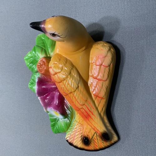 RARE SET 3 BIRDS Wall Sconces MID CENTURY Decor 3-D Art Vivid Colors Unique MINT - Picture 4 of 19