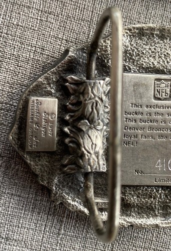 Denver Broncos AFC Champs Limited Edition Siskiyou Super Bowl XII Belt Buckle - Picture 6 of 6