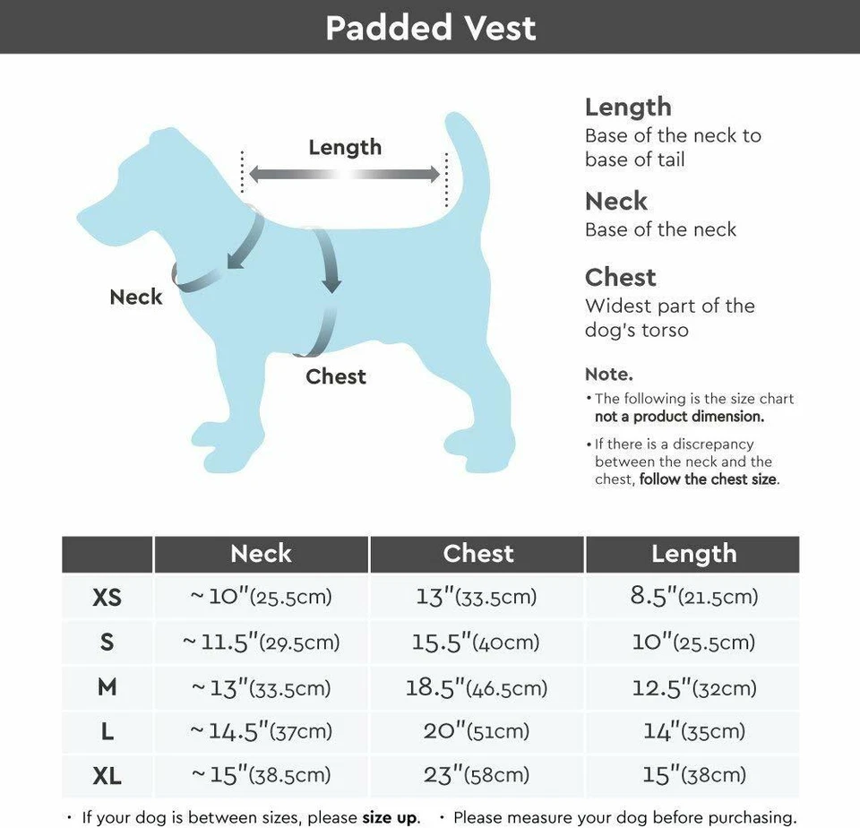 Gooby - Small Padded Vest, Dog Jacket Coat w Zipper Closure - Image 3 of 3