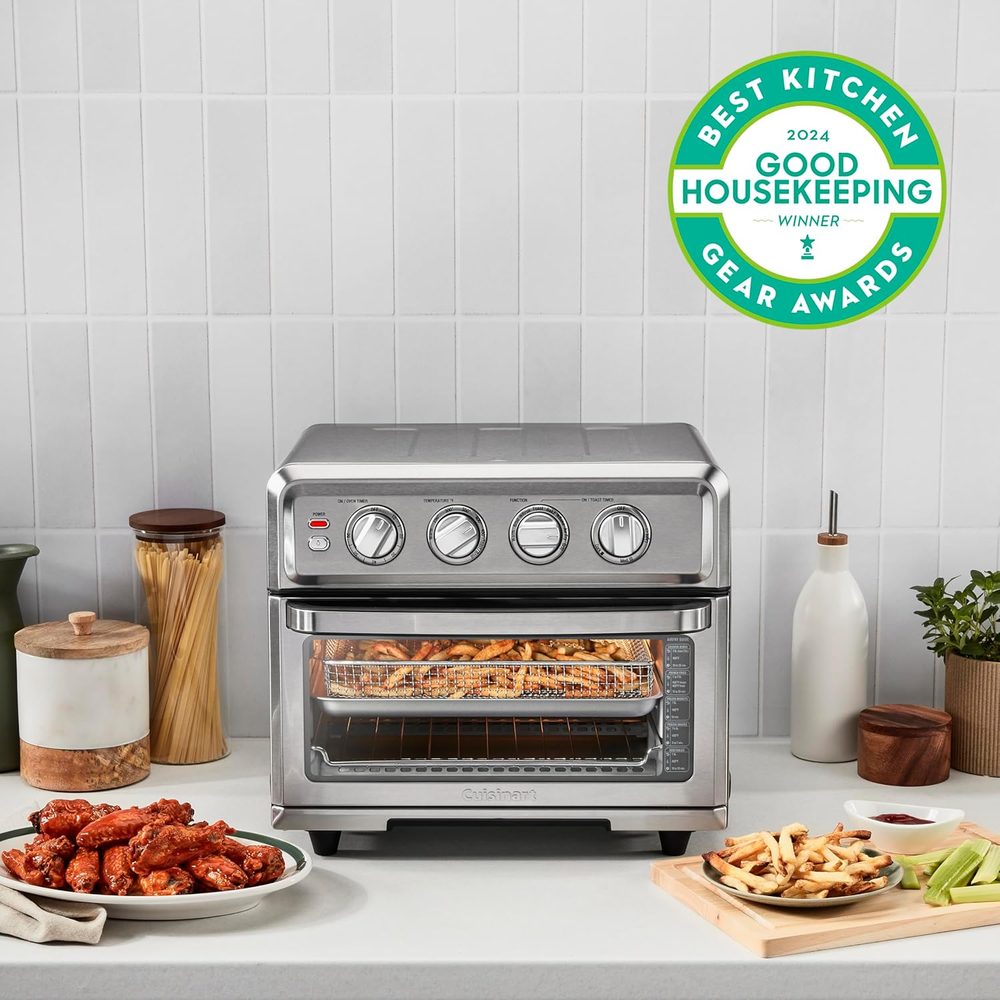 7-in-1 Air Fryer Toaster Oven with Bake Broil Grill & Keep Warm Functions
