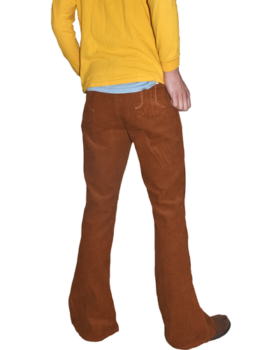 Mens RETRO FLARES Bell Bottoms Cords Pants Trousers Corduroy Hippy 30 32 34 36 + - Picture 23 of 24