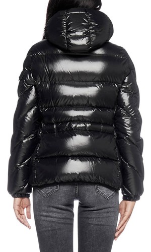 MONCLER BROUEL Chevron Plumón Chaqueta Cremallera Corto Acolchado Abrigo con Capucha Negro 3 L - Imagen 5 de 13