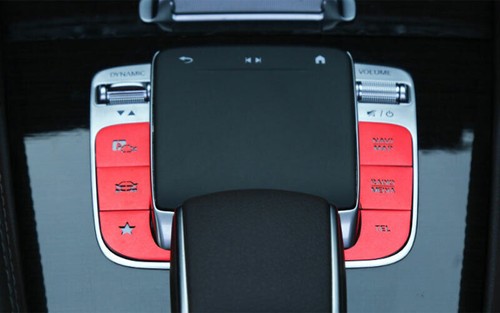 For Benz GLE GLS 2020-2022 Red Aluminum Central Control Switch Button Sticker 5X - Picture 6 of 6