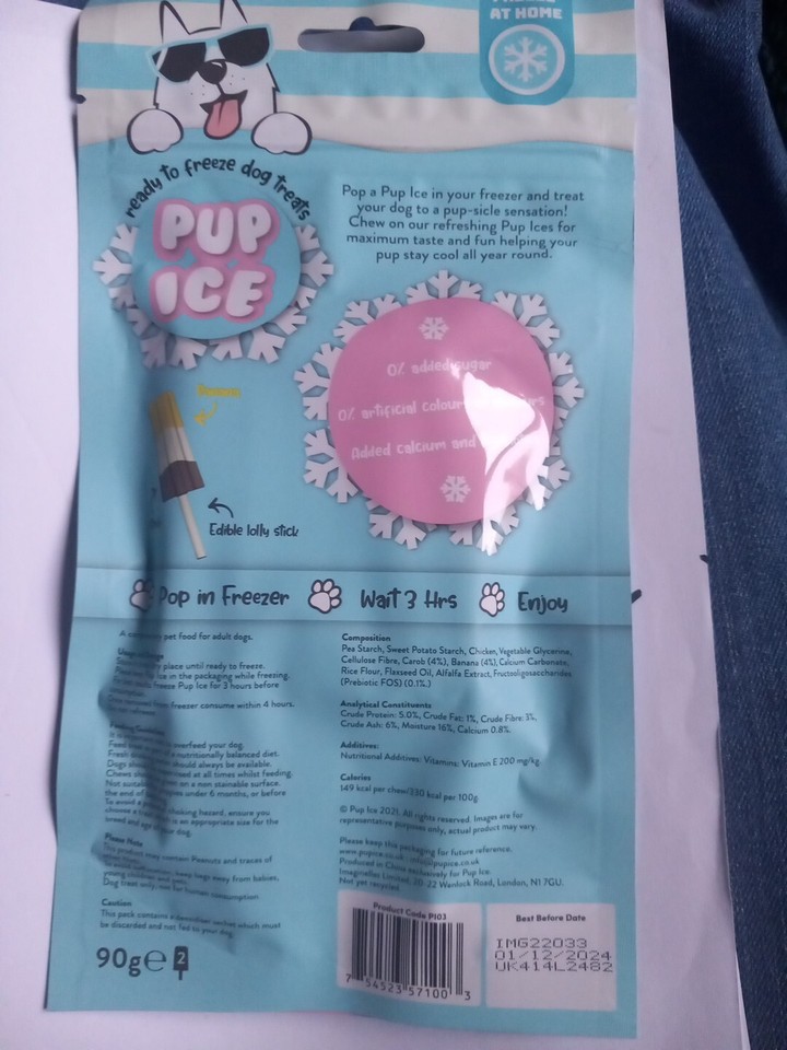 Pup Ice Rocket Lollies Keep Your Dog Cool In Summer Banana&Chocolate