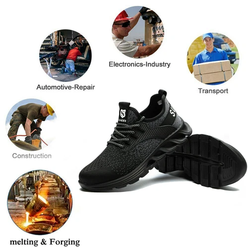Neu Sicherheitsschuhe Leicht Mit Stahlkappe Arbeitsschuhe Sneaker Sportliche DE - Bild 3 von 49