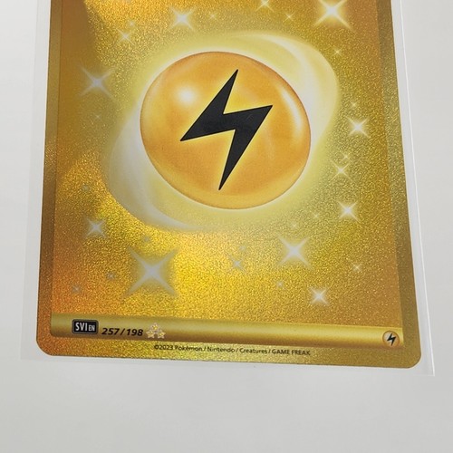 Basic Lightning Energy 257/198 Hyper Rare Scarlet & Violet Base Set Pokemon NM - Afbeelding 3 van 4
