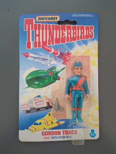 Figura de acción vintage rara 1992 Gordon Tracy Thunderbirds nueva cardada 3,75"