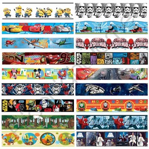 Details About Kids Boys Wallpaper Borders Room Decor Disney Cars Star Wars Spiderman