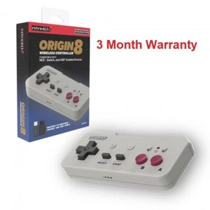 Retro-bit Origin8 2.4 Contrôleur sans fil GHz pour Nintendo NES/Switch/PC Gray