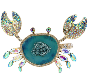 Betsey-Johnson-Gold-Tone-Multi-Stone-Crab-Bangle-Bracelet