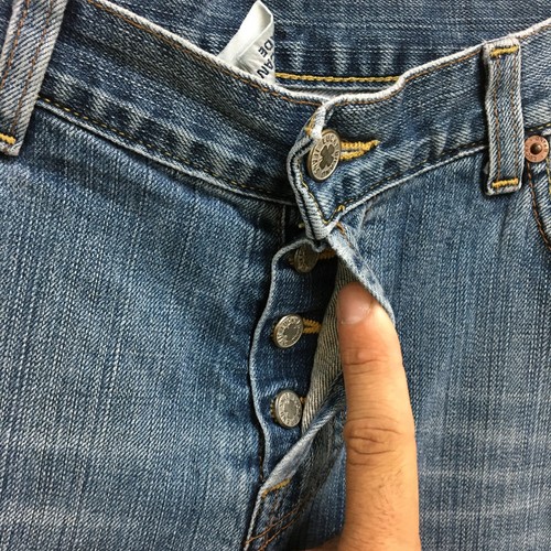 Lucky Brand Jeans 10/30 Women Blue Dungarees Denim Side Rider Button Fly Bootcut - Picture 3 of 12
